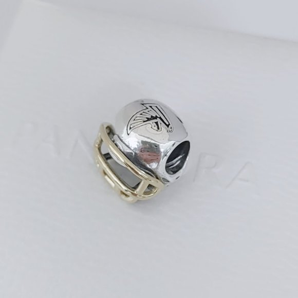 Pandora Atlanta Falcons NFL Football Helmet Charm 14K Gold and S925 Silver - Picture 9 of 10
